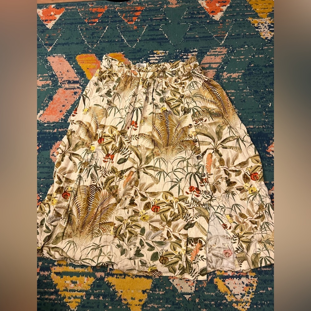 Midi printed skirt